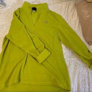 Lime Green North Face Fleece Hoodie